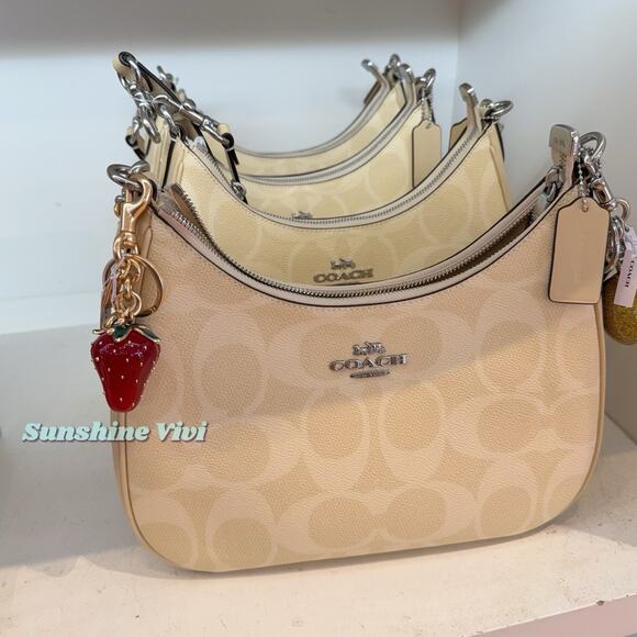 NWT Coach Strawberry Bag Charm CAO50 BRASS/Red - Picture 8 of 10